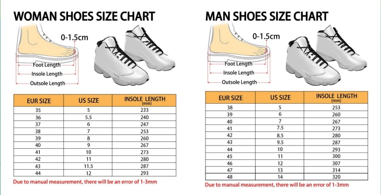 Air Jordan 13 Shoes Size Chart - Dragon Ball Shoes